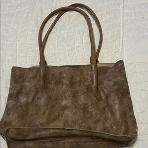 Hammitt Tan Suede Tote with Stud Accents